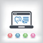 Animated laptop with medical logo: SEOMedical Medical Copywriting Blog